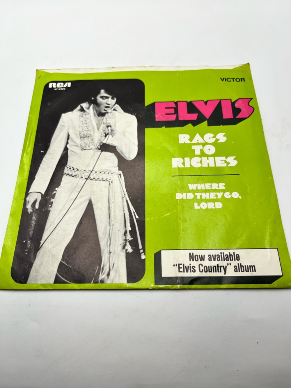 Elvis - Rags to Riches Vintage Single (Green Cover)